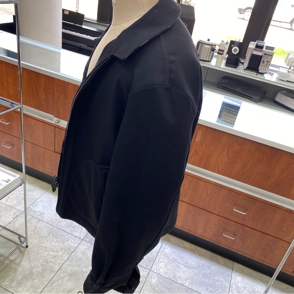 Reversible Check Cotton Burberry Harrington Jacket Black & Gray Men’s Large - Picture 9 of 11